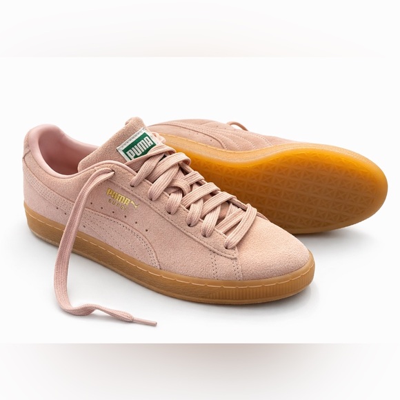 Puma Shoes - Puma Women's Suede Sneakers in Blush Pink with Gum Sole